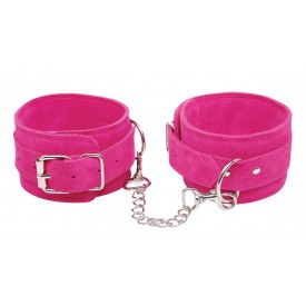 Розовые замшевые наручники Pink Wrist Cuffs