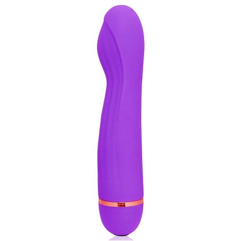 Фиолетовый вибромассажер с 20 режимами вибрации - 13,5 см.